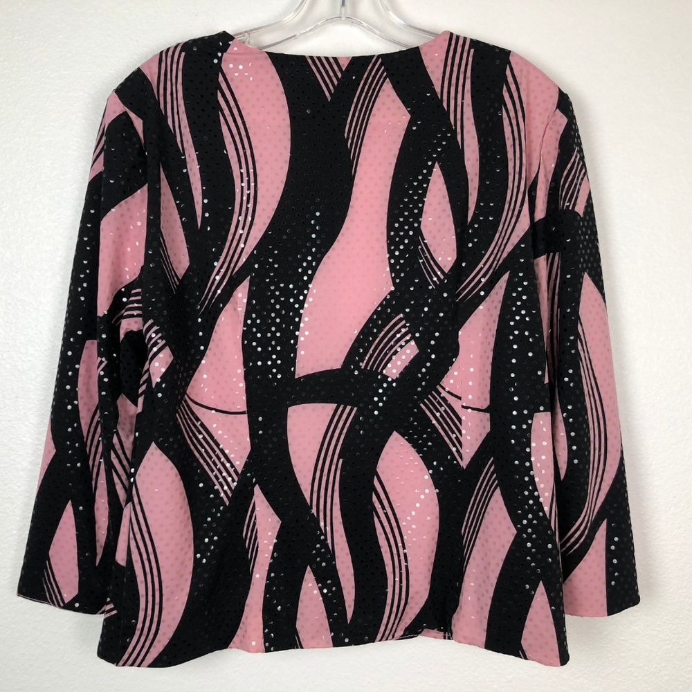 Joseph Ribkoff Pink Black Jacket - Picture 6 of 7